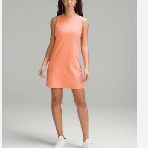 Lululemon Classic fit cotton blend dress sunny coral size small sleeveless